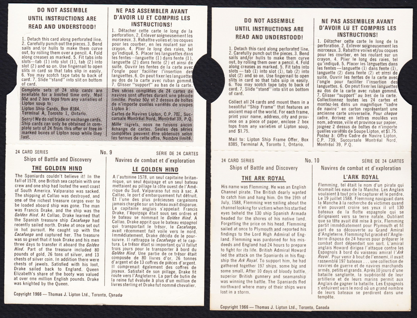 FOR SALE—Lipton’s Ships of Battle and Discovery Vintage Nonsports Forum